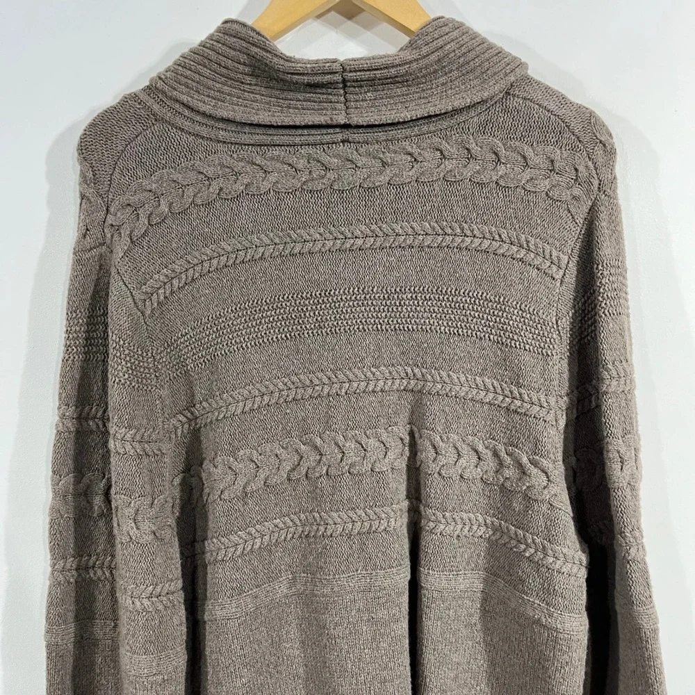 Marc Anthony Academia Grandpa Shawl Collar Cable Knit Sweater Cotton Wool Men XL
